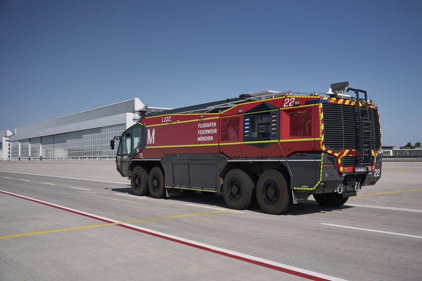 Service d'incendie de l'aéroport de Munich : feu et flamme pour le Panther avec les transmissions entièrement automatiques Allison